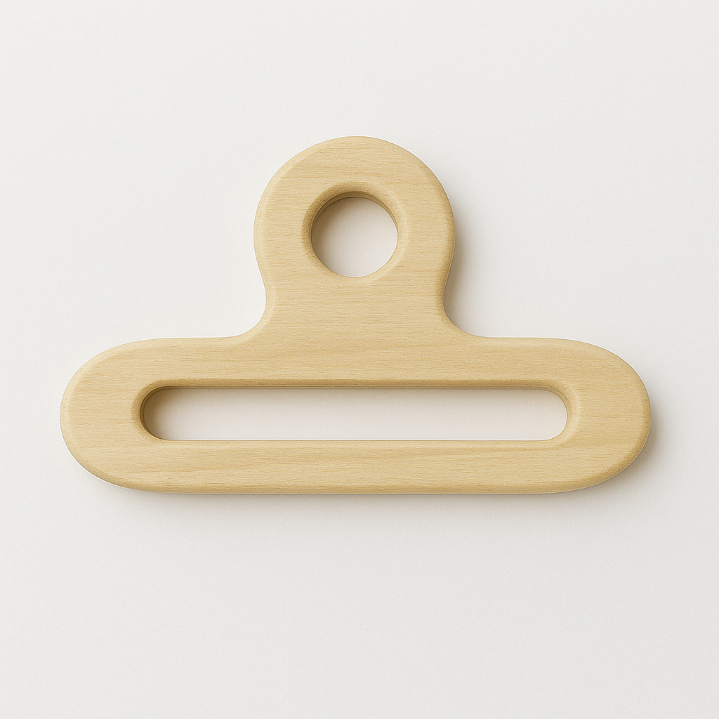 Toytopia Universe™ Natural Wooden Baby Teether Set | Eco-Friendly Wooden Teething Toy for Infants