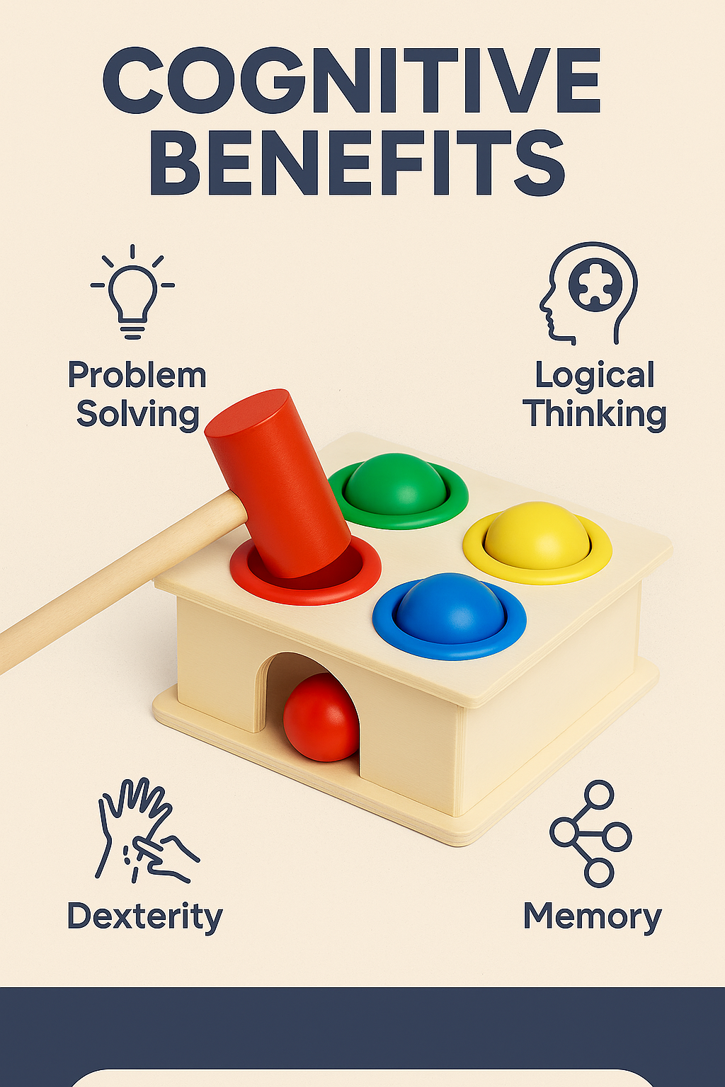 Toytopiya Universe Wooden Hammer & Ball Toy