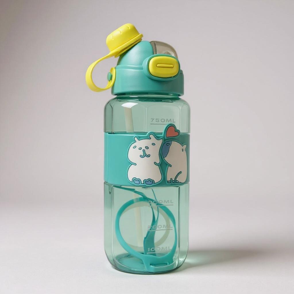 Toytopia Universe Cartoon Kids Water Bottle with Straw