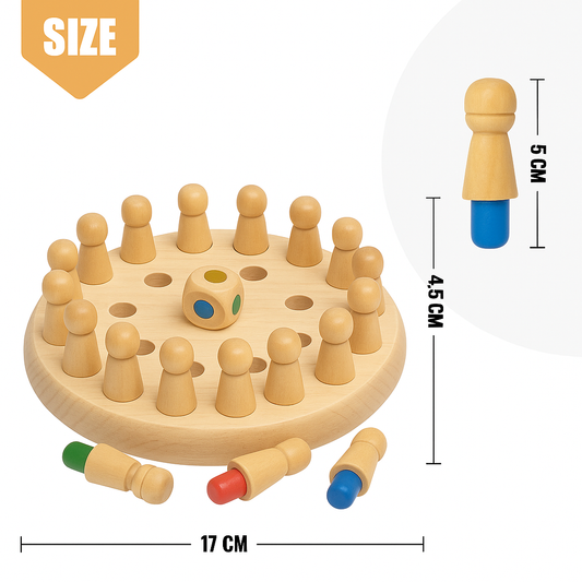 Wooden Memory Matching Peg Game