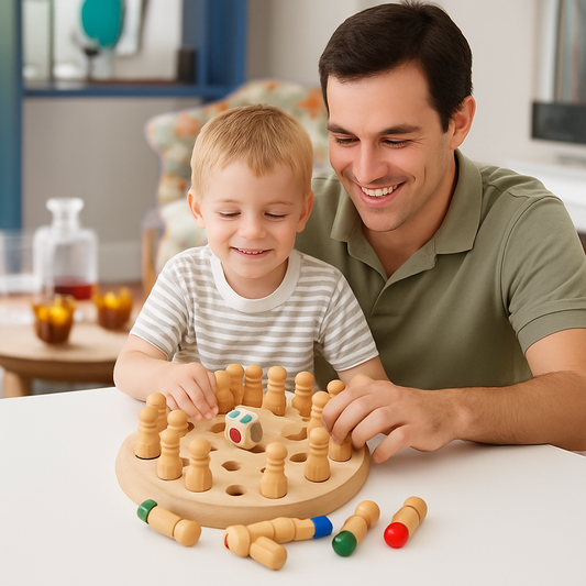 Wooden Memory Matching Peg Game