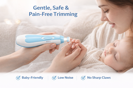 Premium Electric Baby Nail Trimmer – 6 Grinding Heads