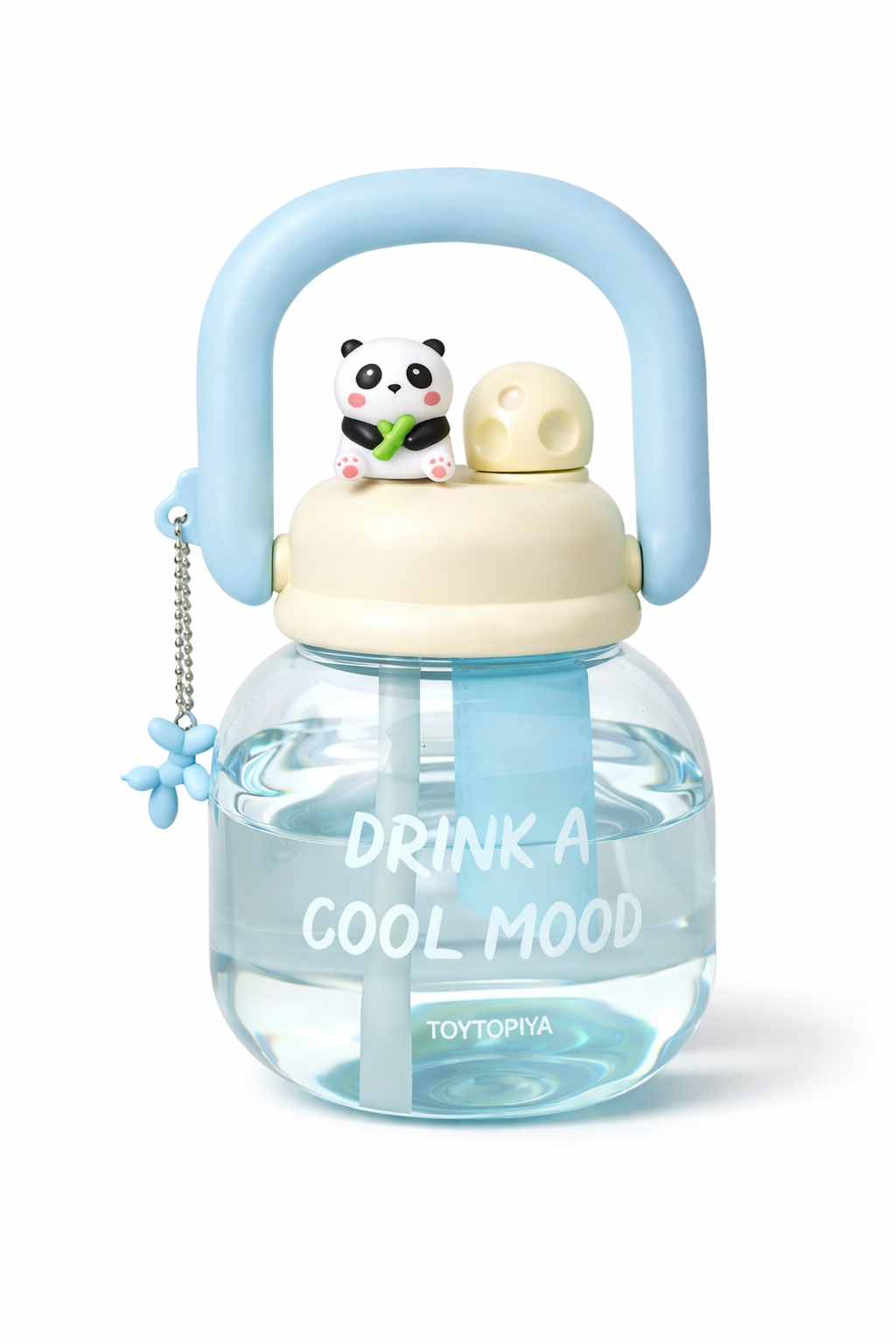 Toytopia Panda Kids Water Bottle – 800ML Leakproof BPA Free Sipper Bottle with Straw & Infuser