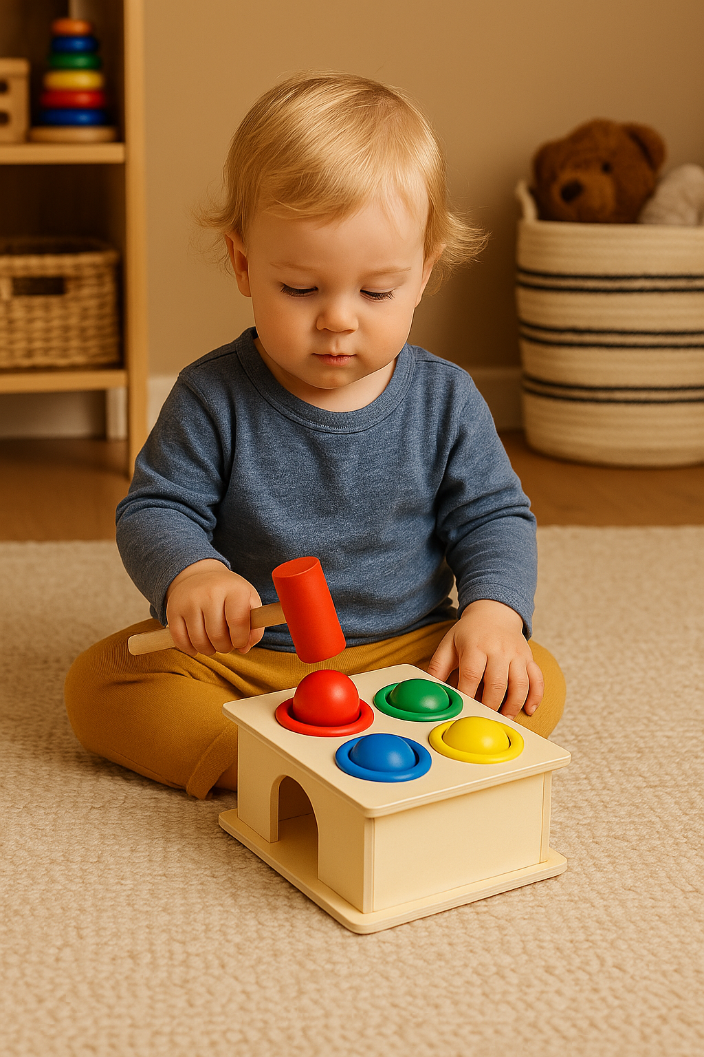 Toytopiya Universe Wooden Hammer & Ball Toy
