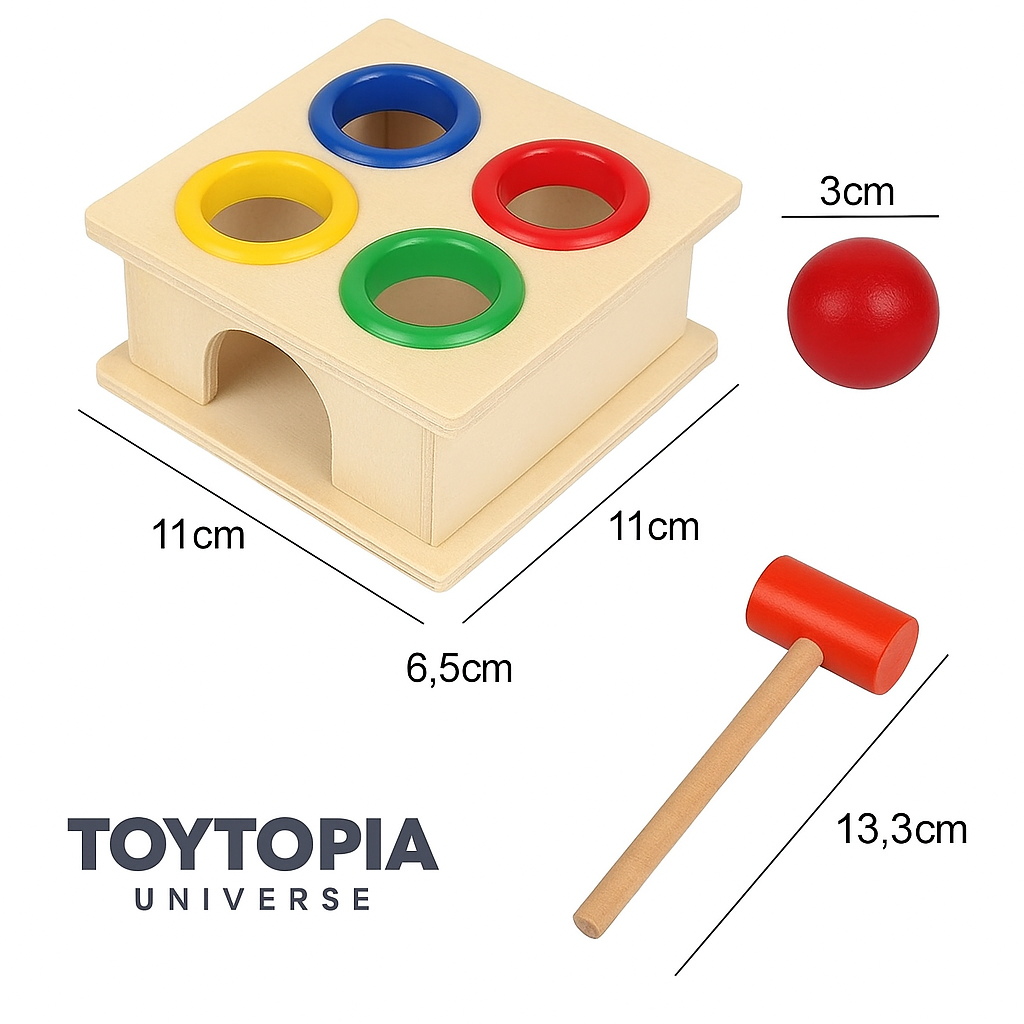 Toytopiya Universe Wooden Hammer & Ball Toy