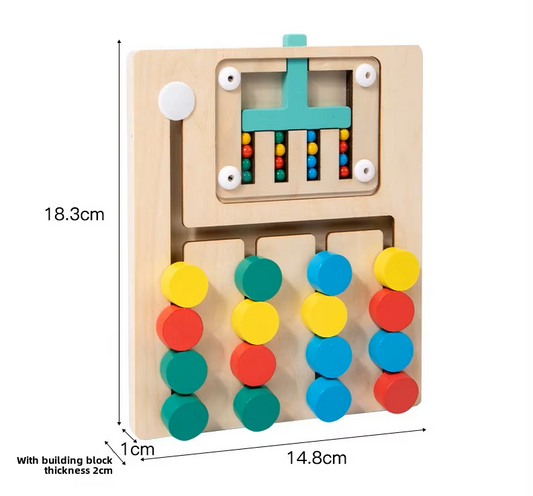 Toytopia Universe Wooden Montessori Color Sorting & Matching Board – Logical Thinking, Fine Motor Skills & Early Learning Toy for Kids
