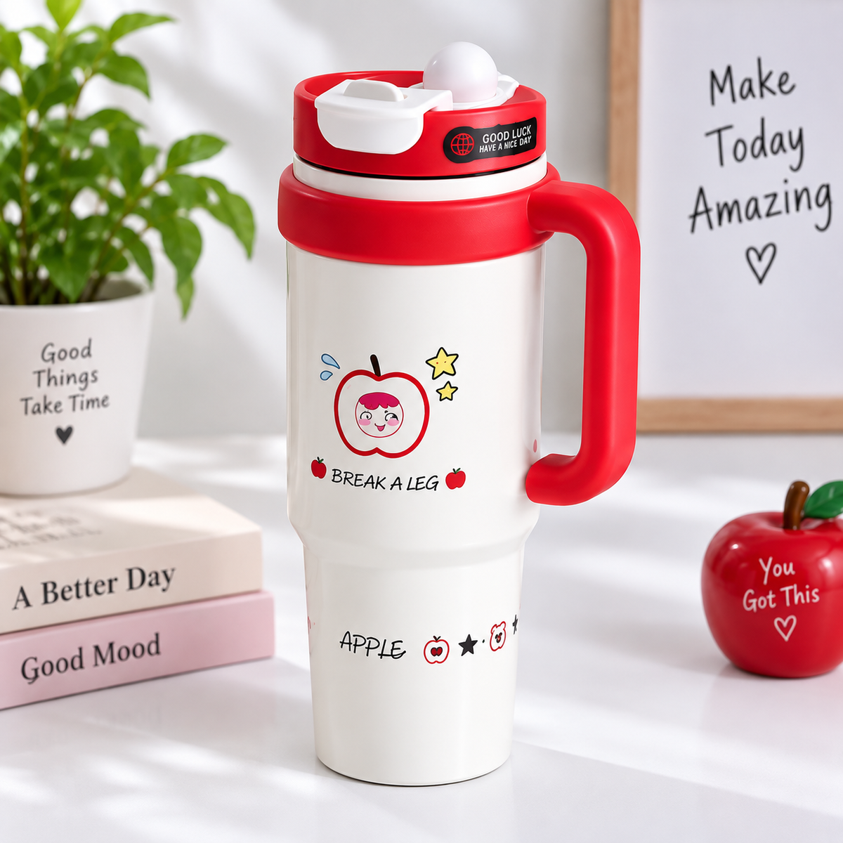 ToyTopia Universe 1000 ML Insulated Stainless Steel Water Bottle with Handle