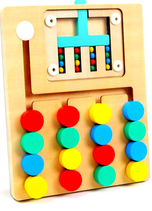 Toytopia Universe Wooden Montessori Color Sorting & Matching Board – Logical Thinking, Fine Motor Skills & Early Learning Toy for Kids